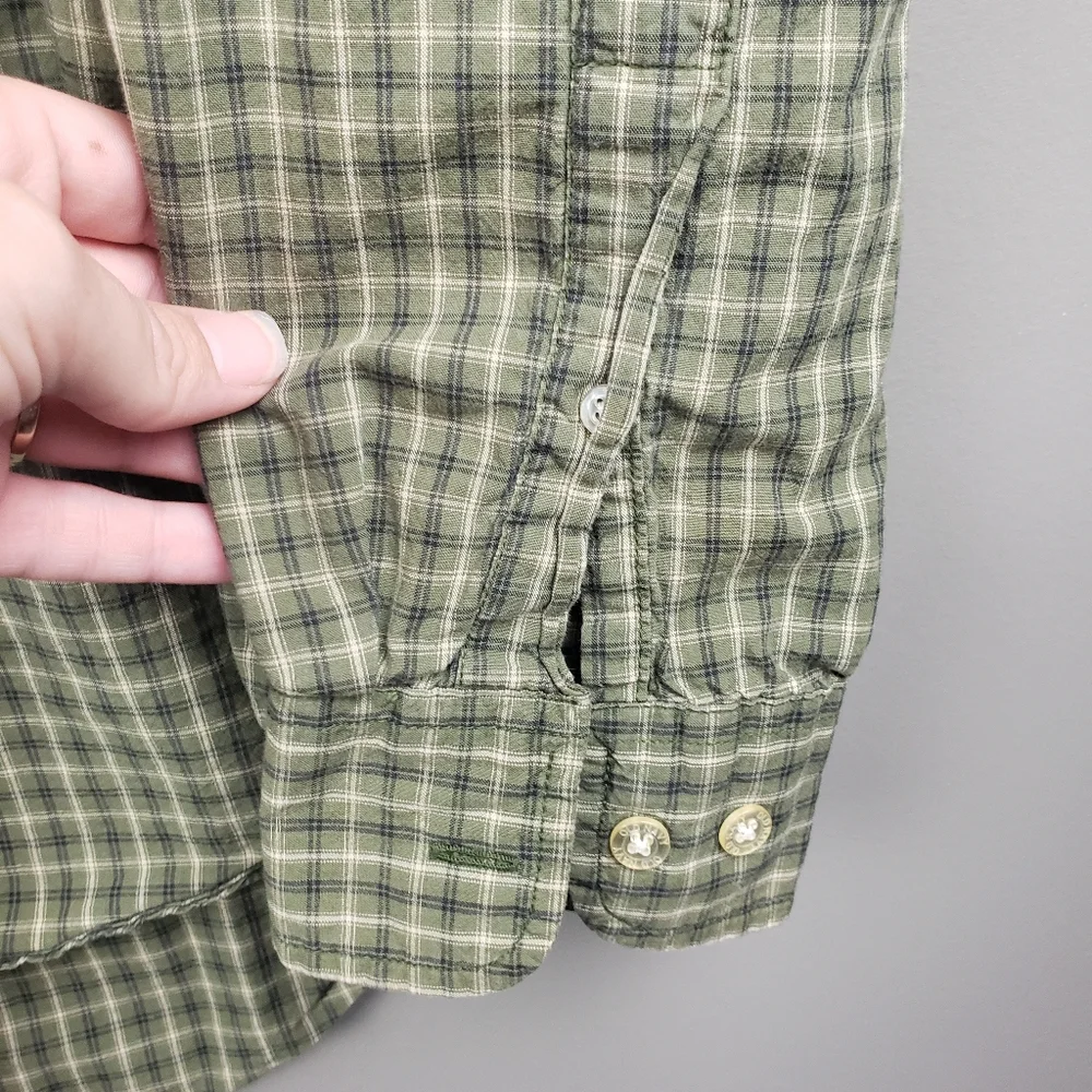 Old Navy Mens Green Button Down Shirt Long Sleeve Size XL 100% Cotton Small Spot - Picture 6 of 10